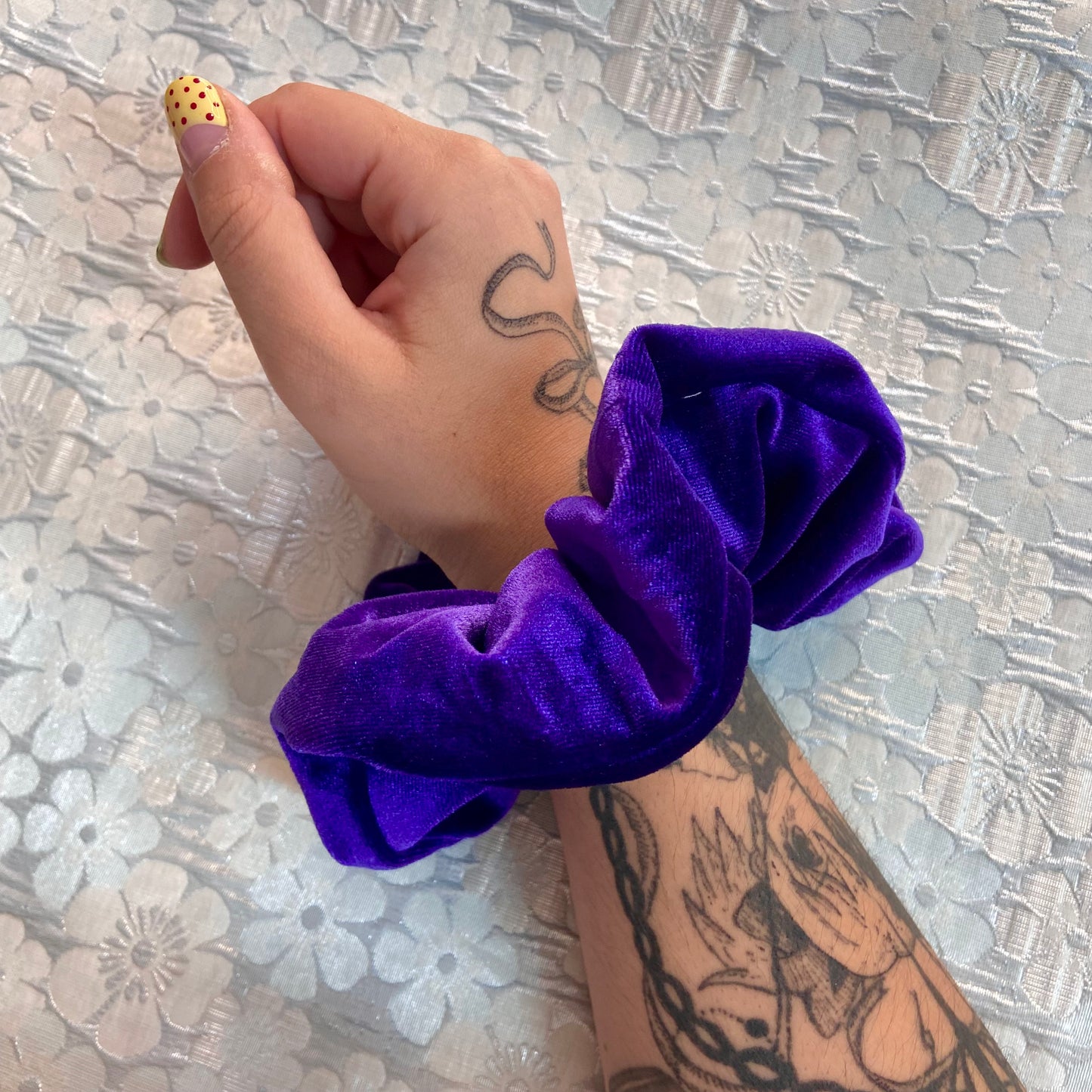 Mauve Velvet Scrunchy