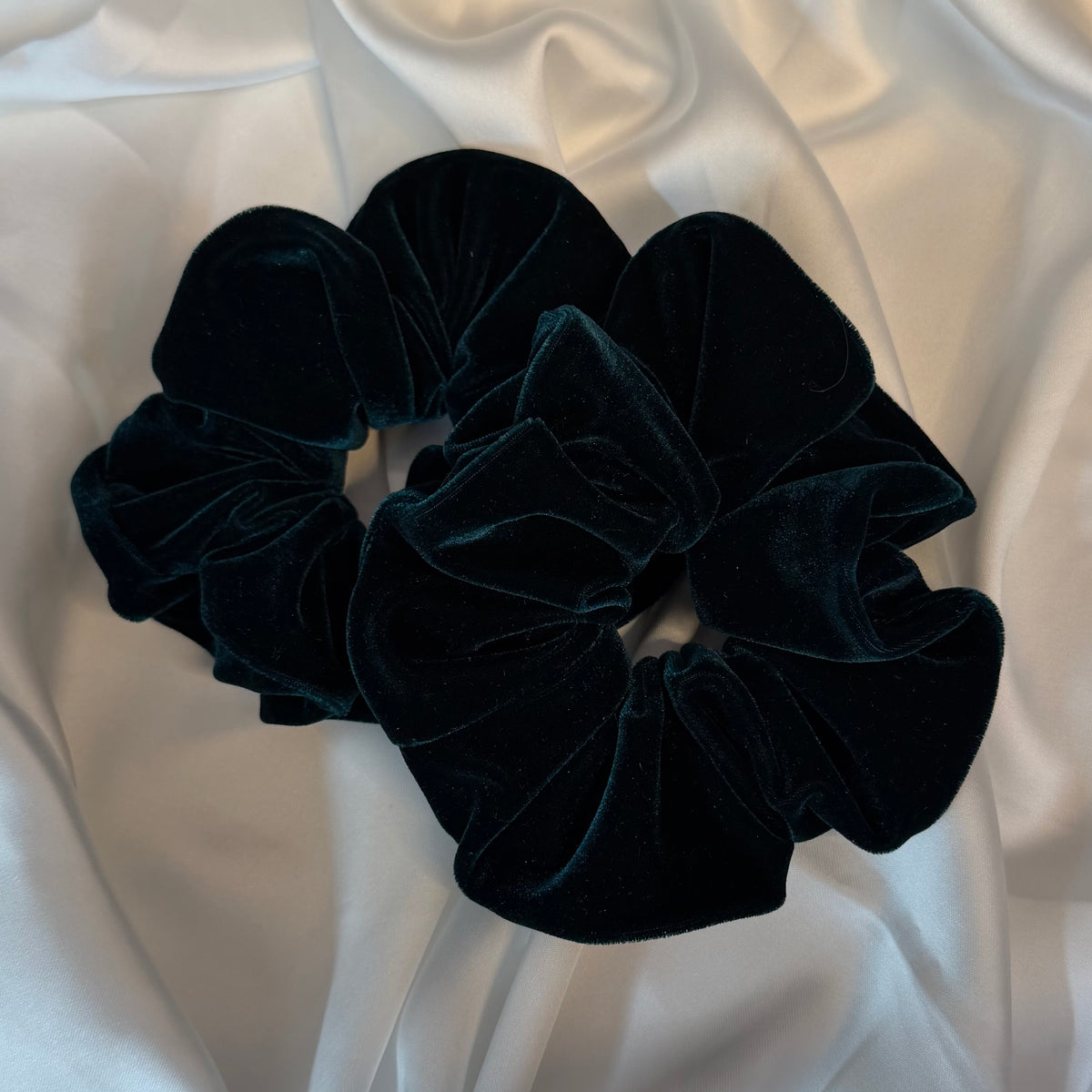 Forest Green Velvet Scrunchy