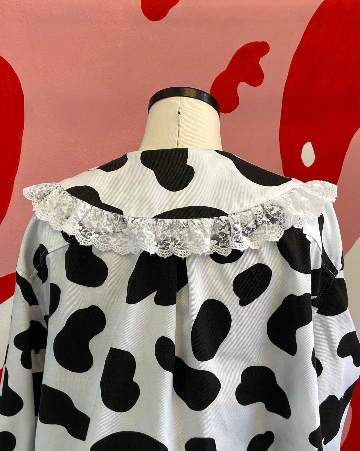 Lolita Cow Print Button Up