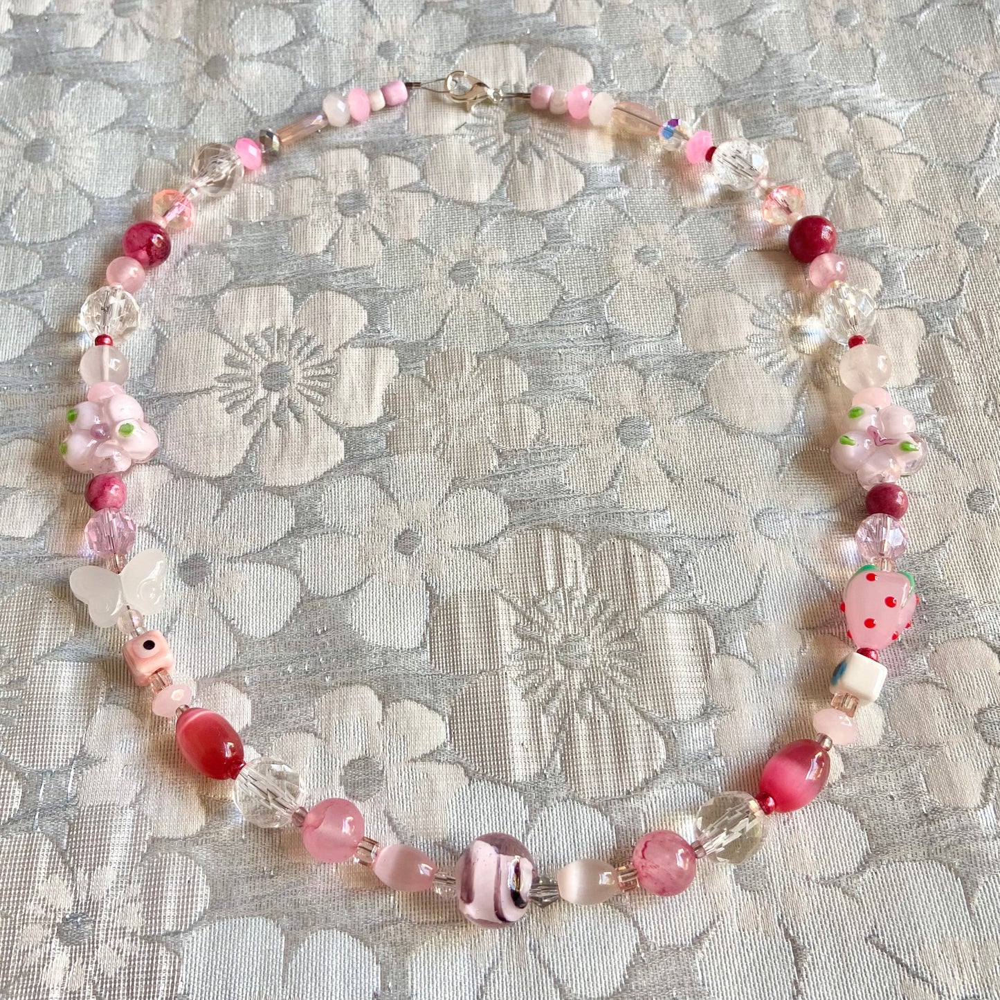 "Strawberry Boba” Necklace