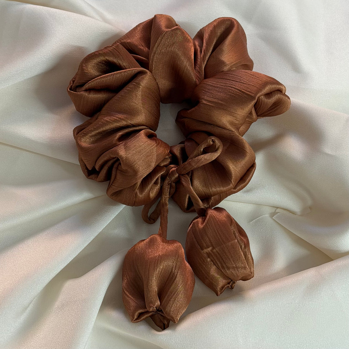 Chiffon Golden Tulip Scrunchy