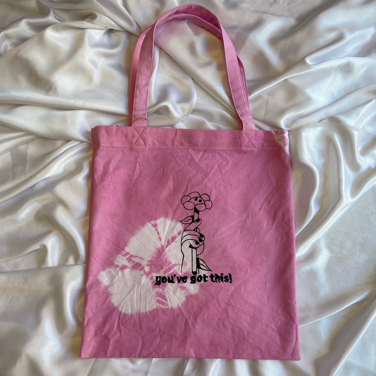 Pink Tie-Dyed Tote
