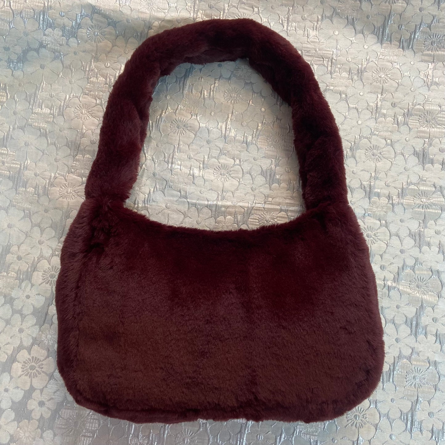 Plum Wine Fur Bag