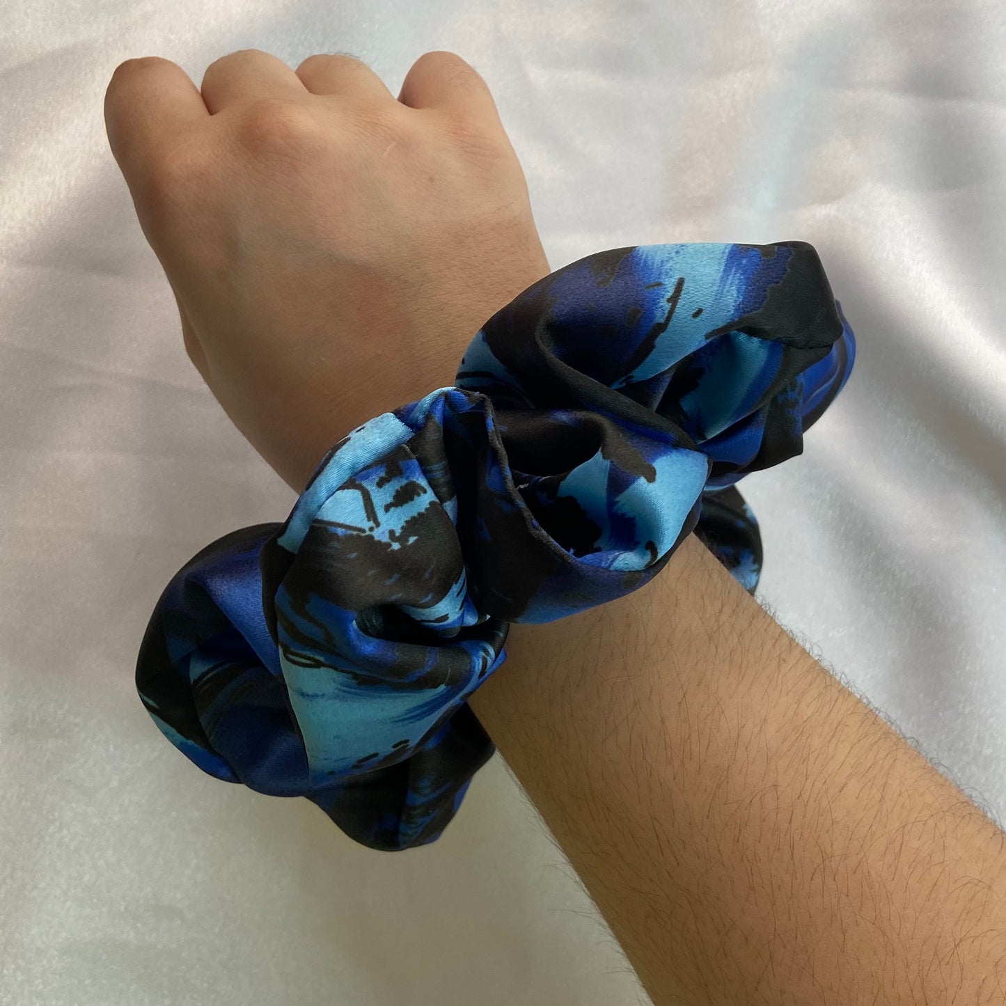 “Blue Waves” Scrunchies