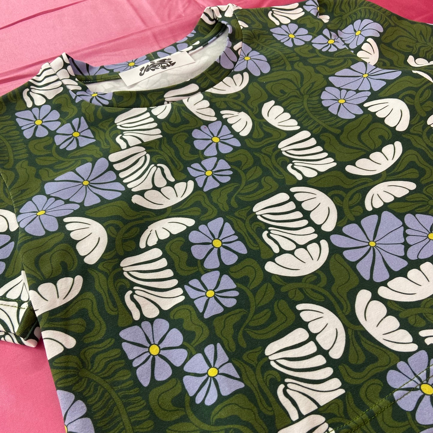 "Urban Flower" Crop Shirt