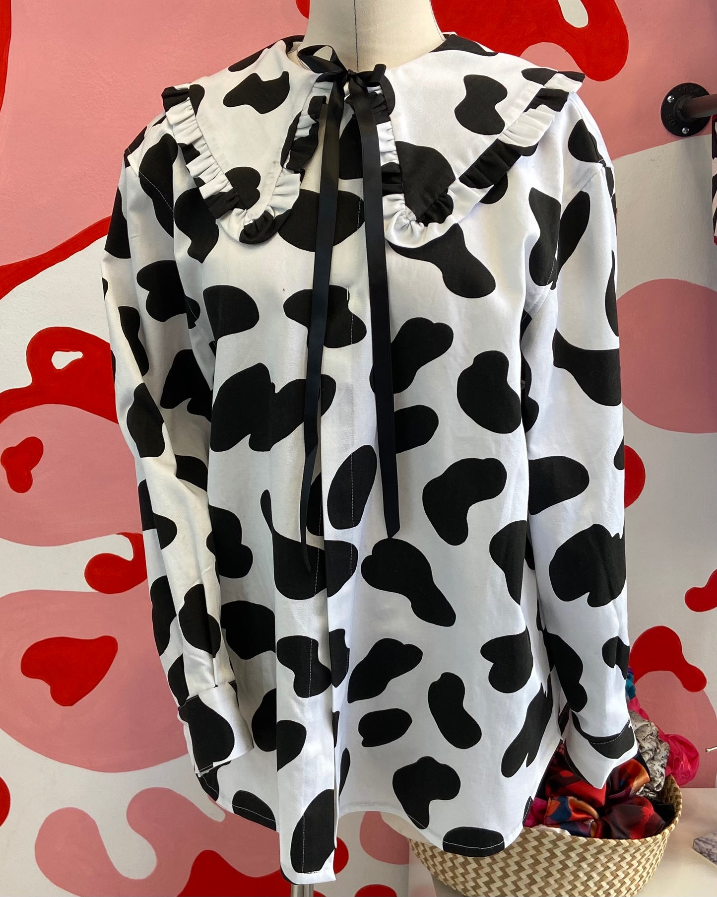 Cow Print Button Up