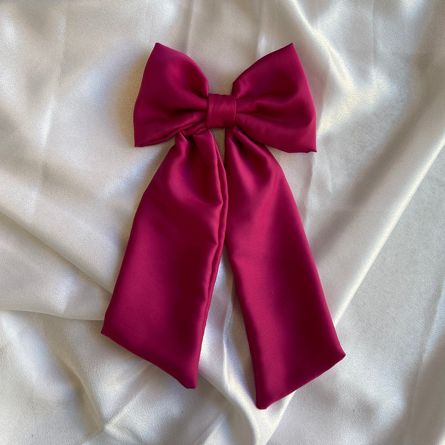 Hot Pink Satin Bow
