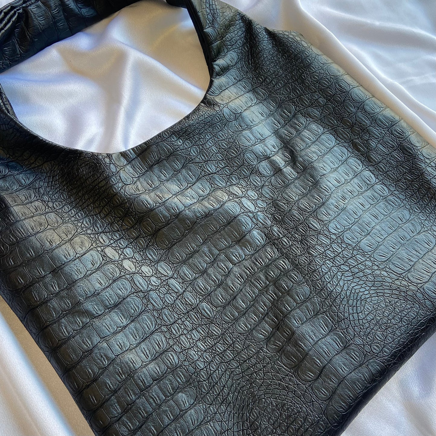 Black “Crocodile” Leather Bag