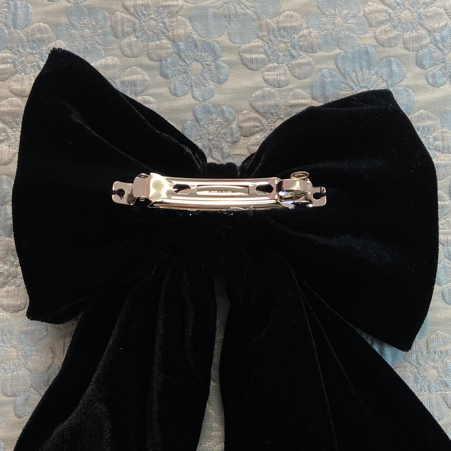Crystal Black Velvet Bow