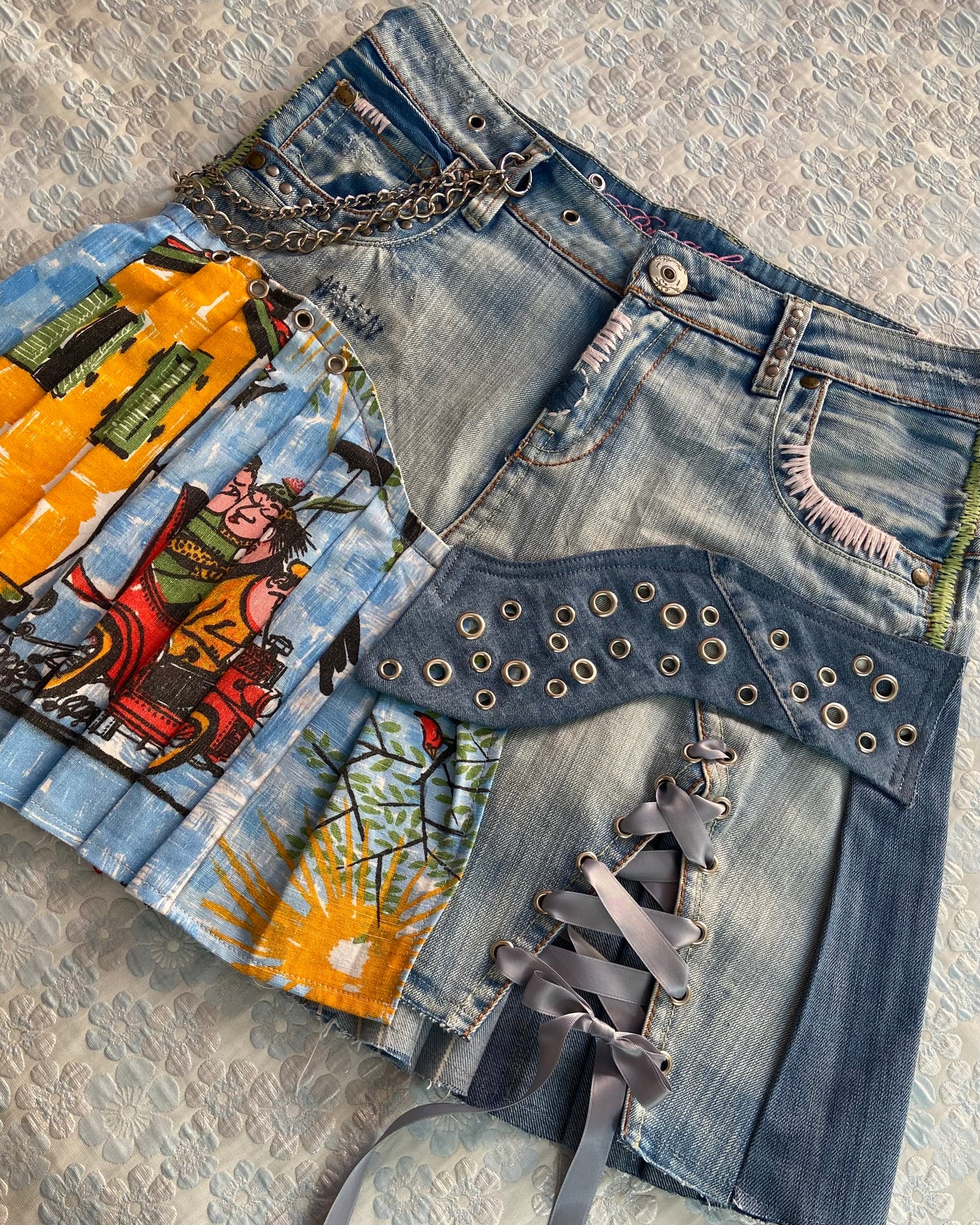 “Summer In Palermo” Denim Skirt