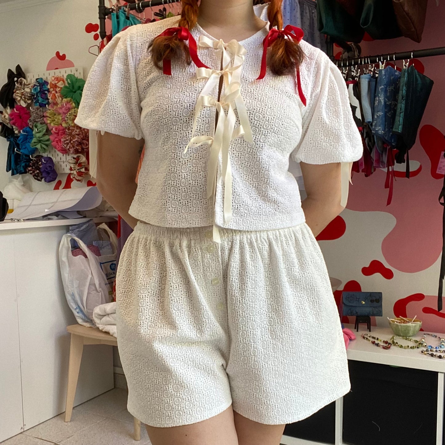 Rosy White Boxer Shorts