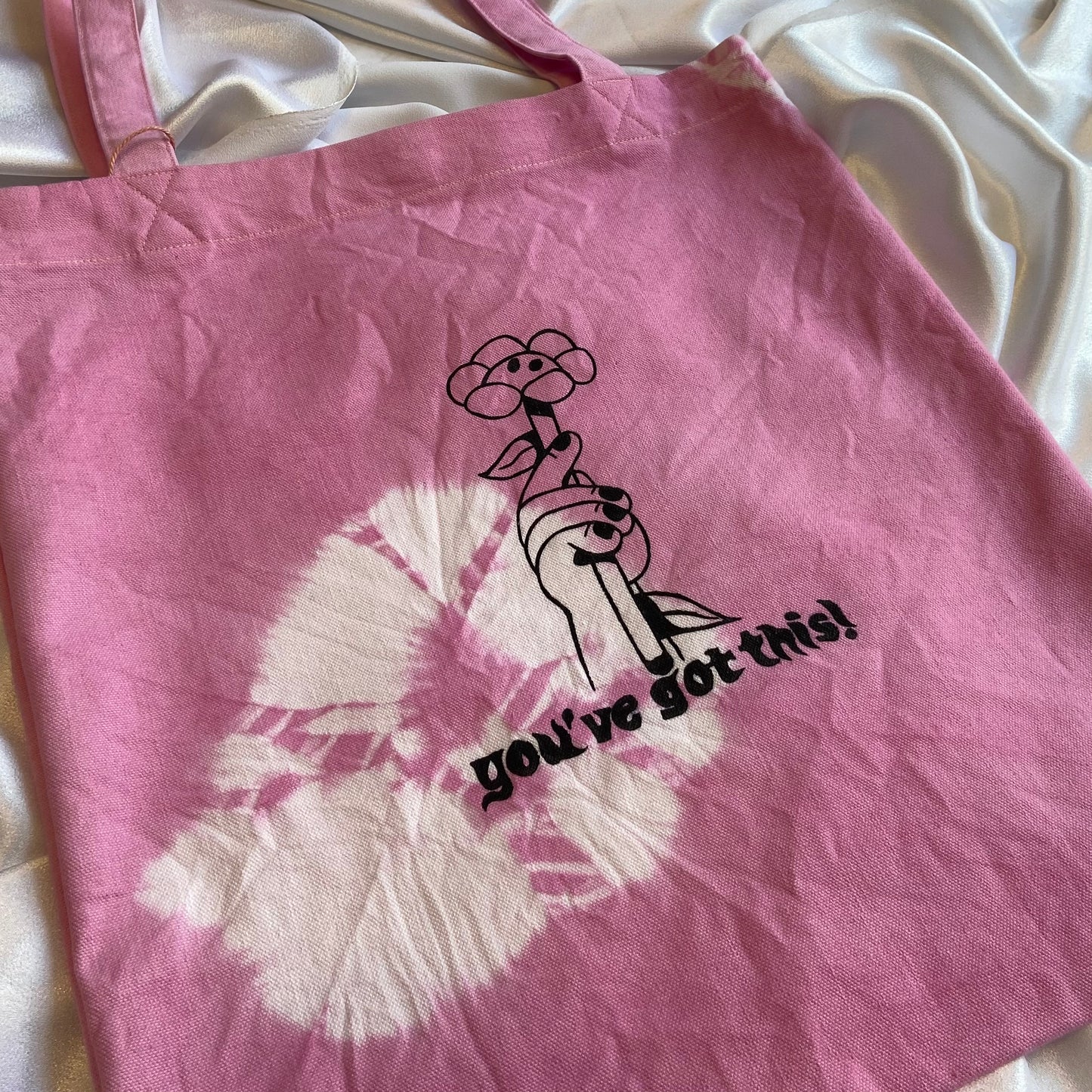 Pink Tie-Dyed Tote