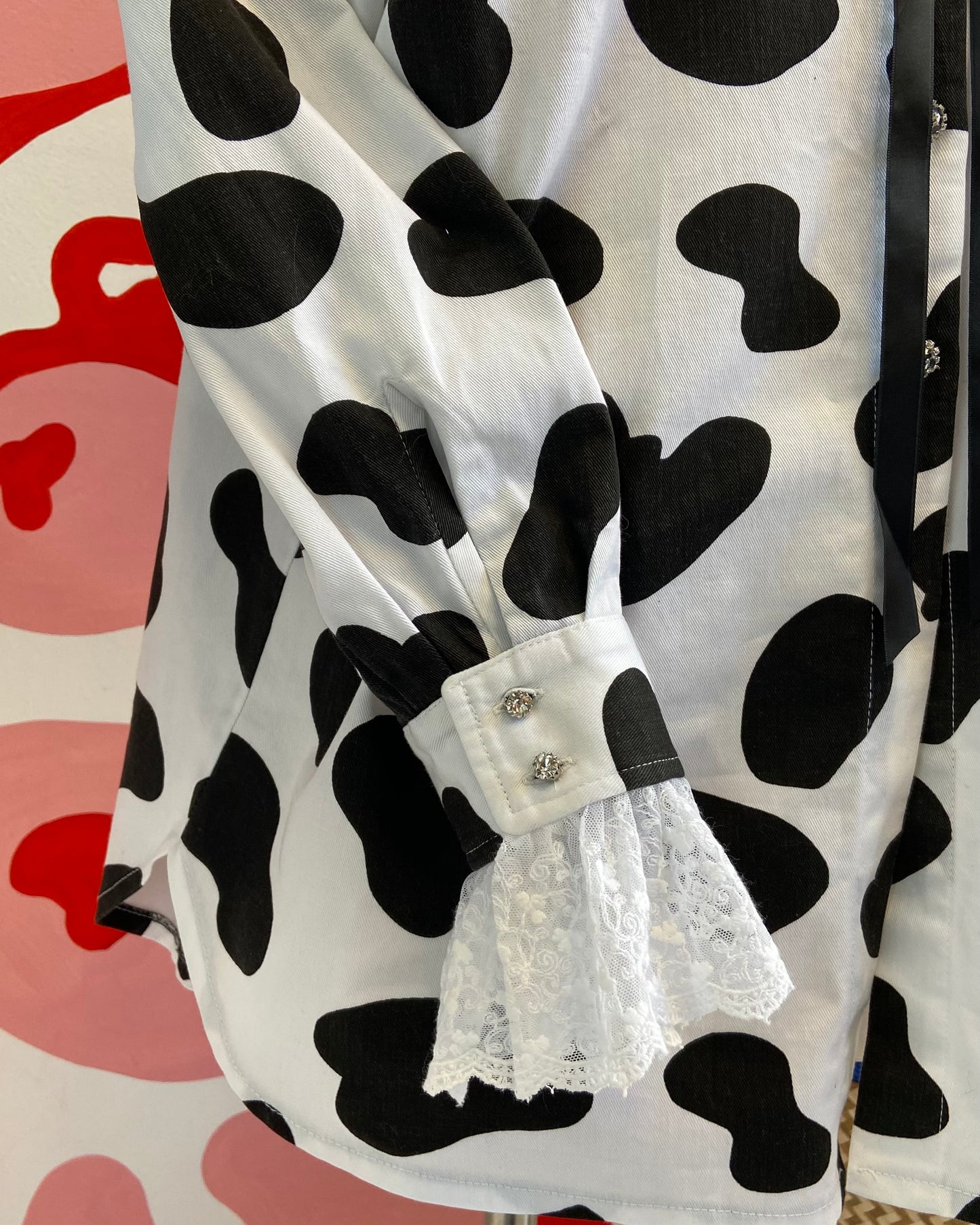 Lolita Cow Print Button Up