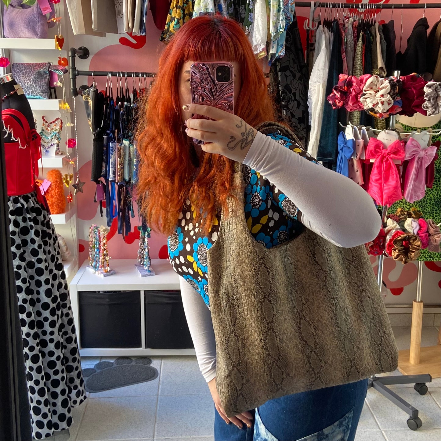 "Snake Skin" Leather Bag