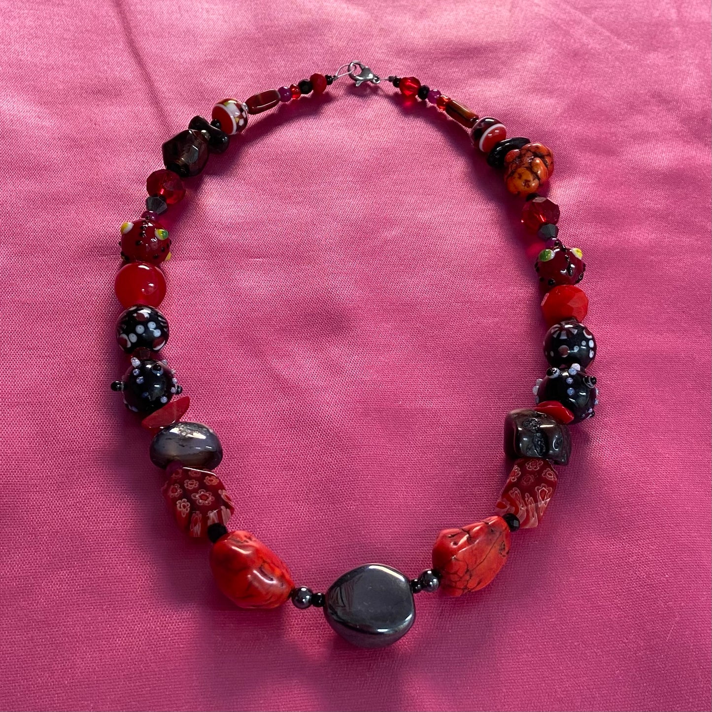 "Red Stone" Murano Necklace