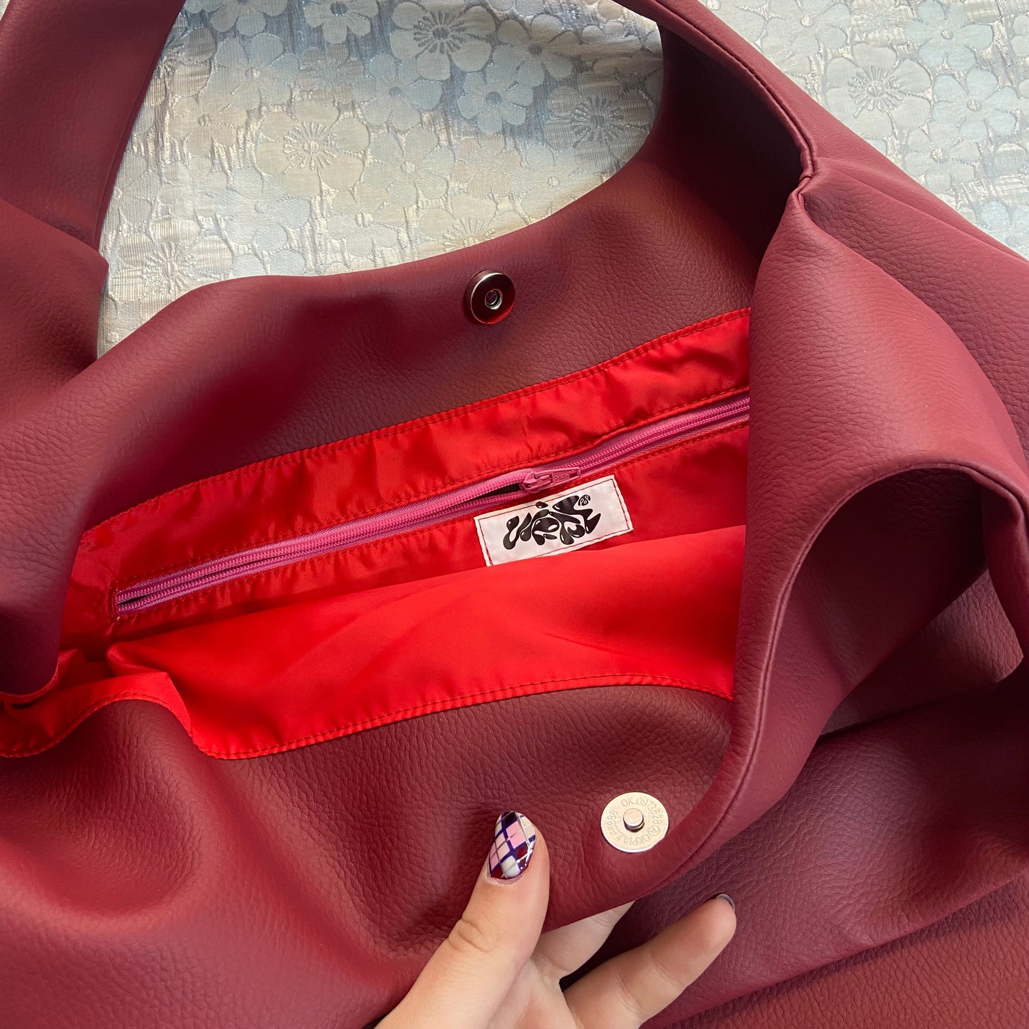 Cherry Red Leather Bag
