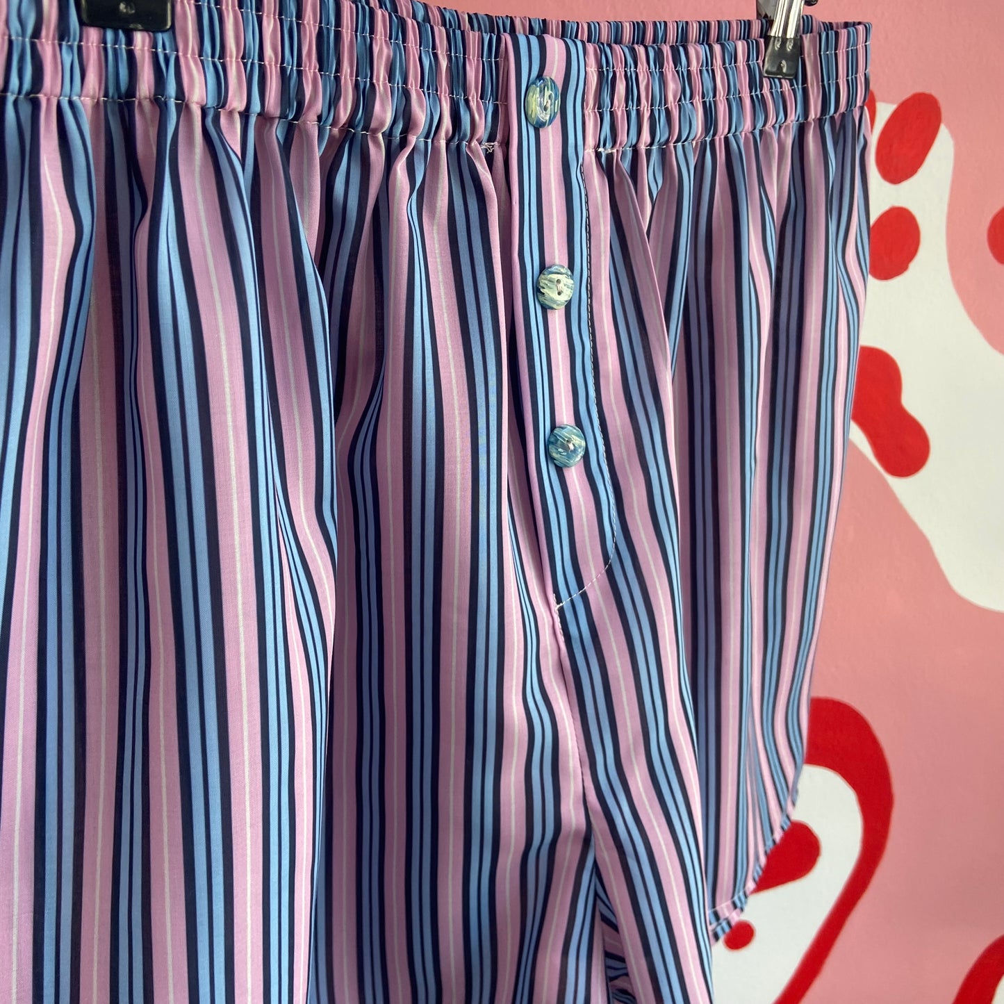 Pink Striped Boxer Shorts