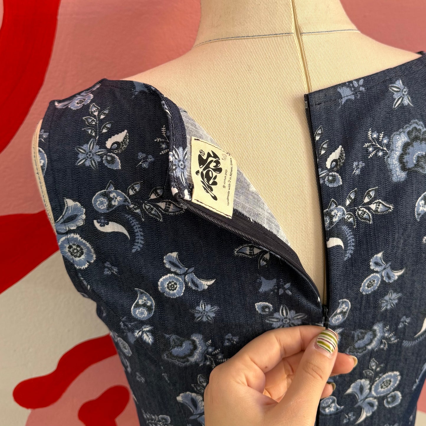 Flower Denim Star Top