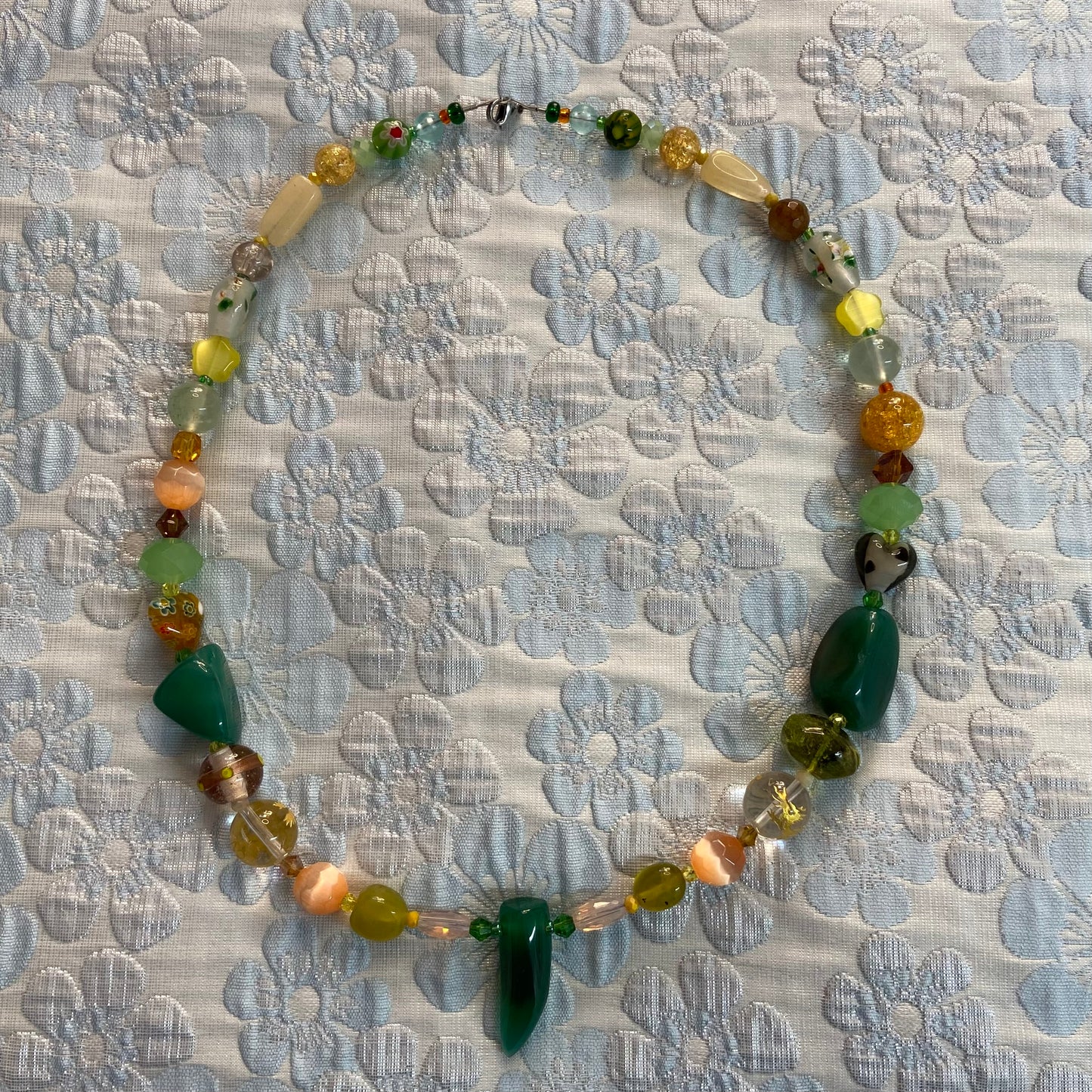 “Green Gem Tooth” Necklace