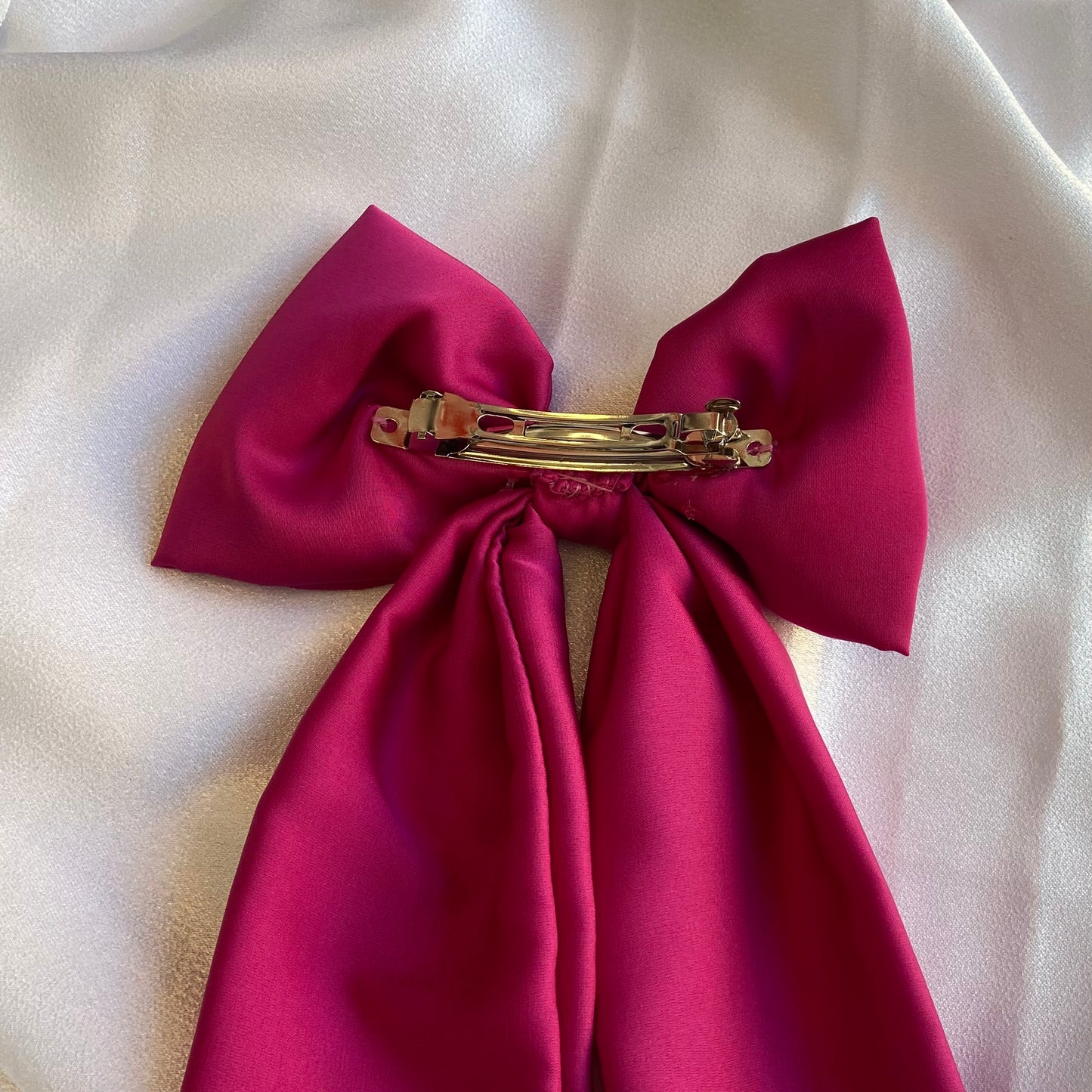 Hot Pink Satin Bow