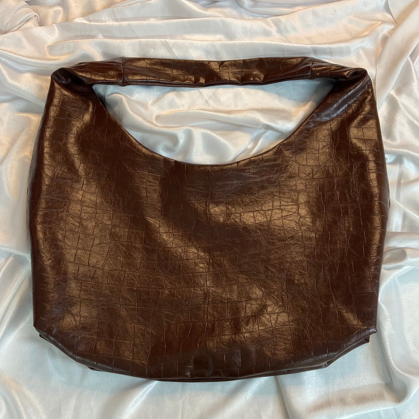 Oversized Brown Leather Bag
