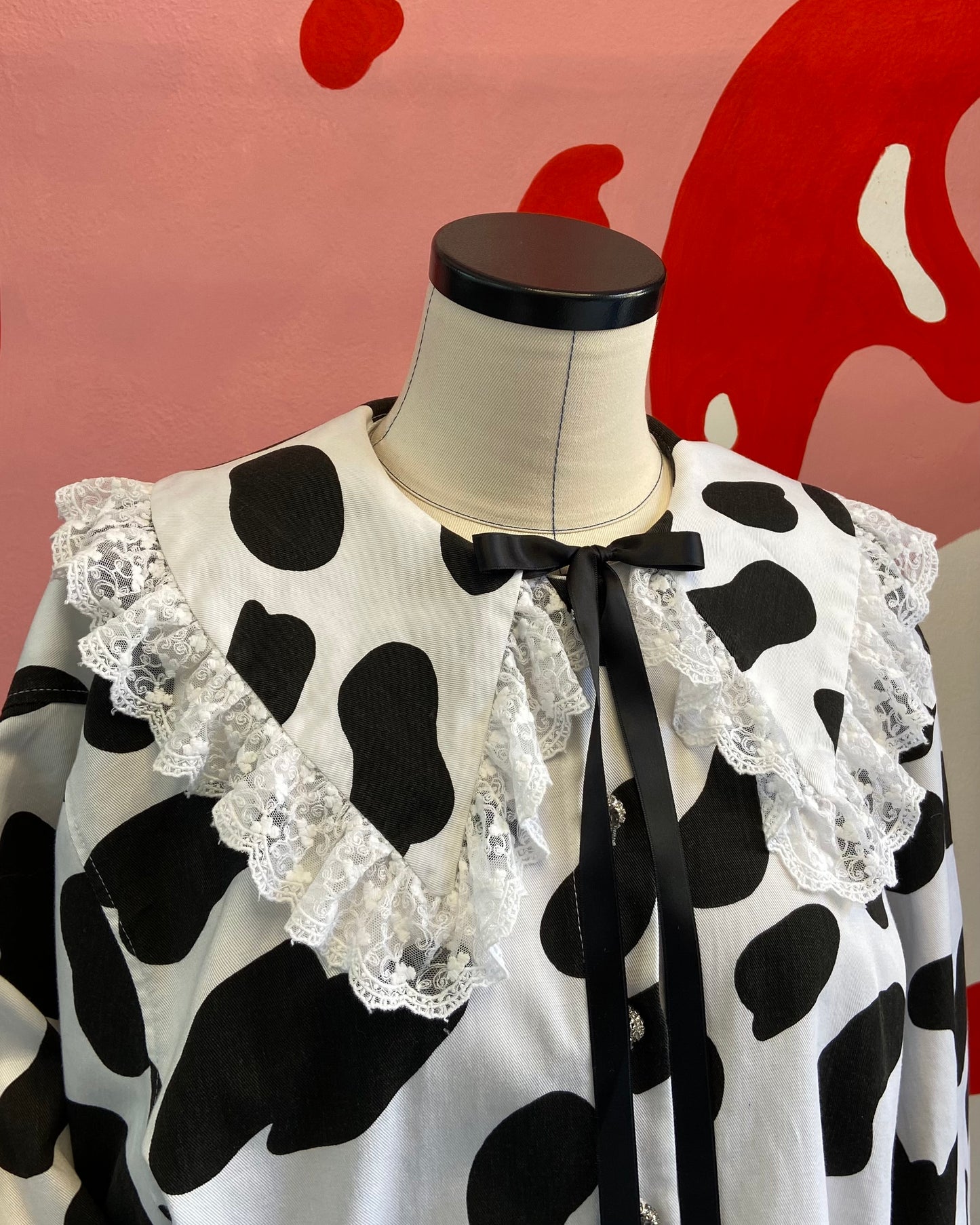 Lolita Cow Print Button Up