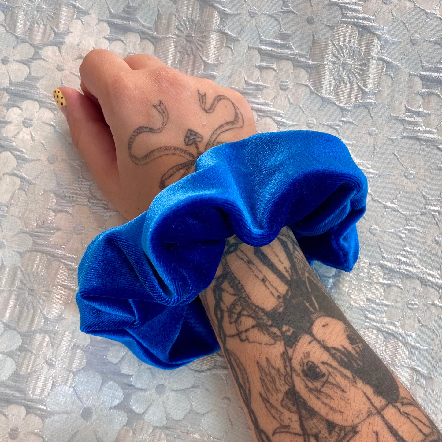 Deep Sea Velvet Scrunchy