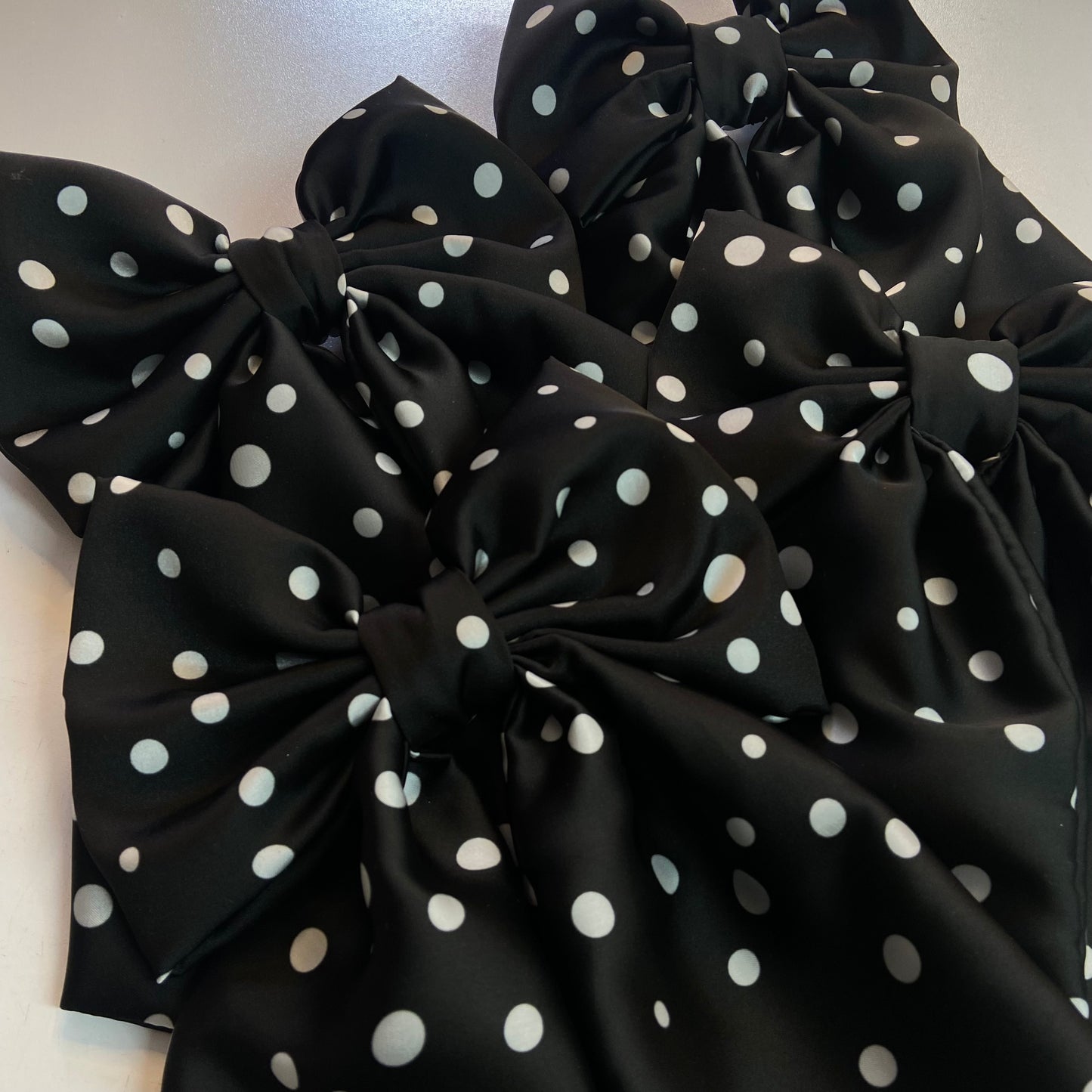“Polka Craze” Satin Bow