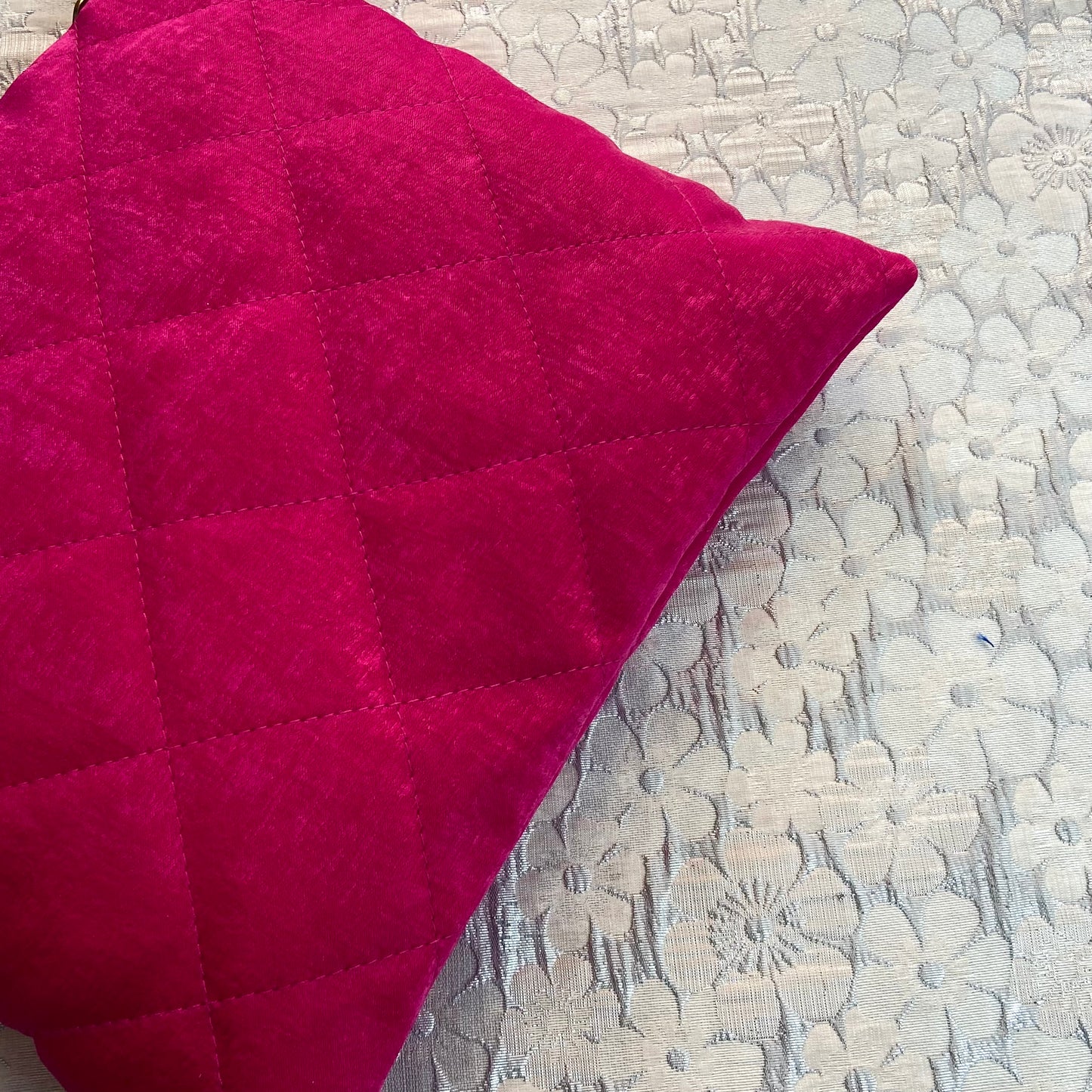 Satin Fuchsia Pouch