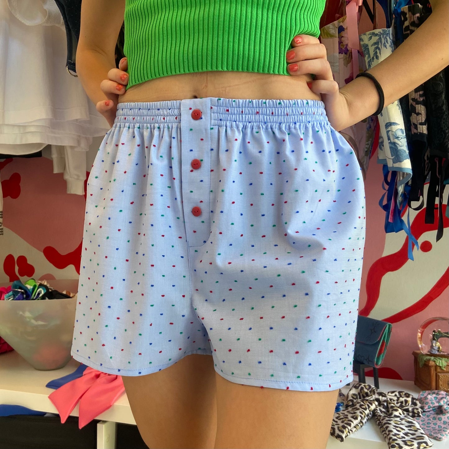 Blue Boxer Shorts