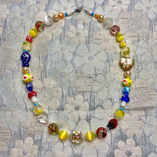 “Yellow Mushrooms” Necklace