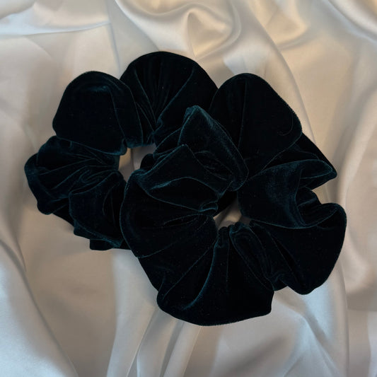 Forest Green Velvet Scrunchy