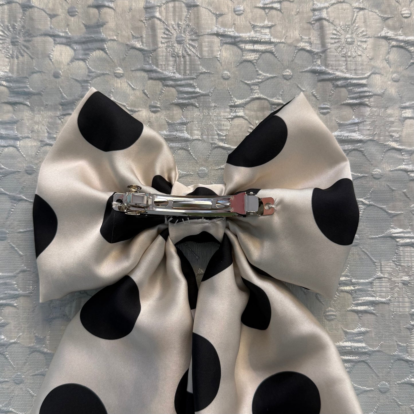Polka Dot Satin Bow