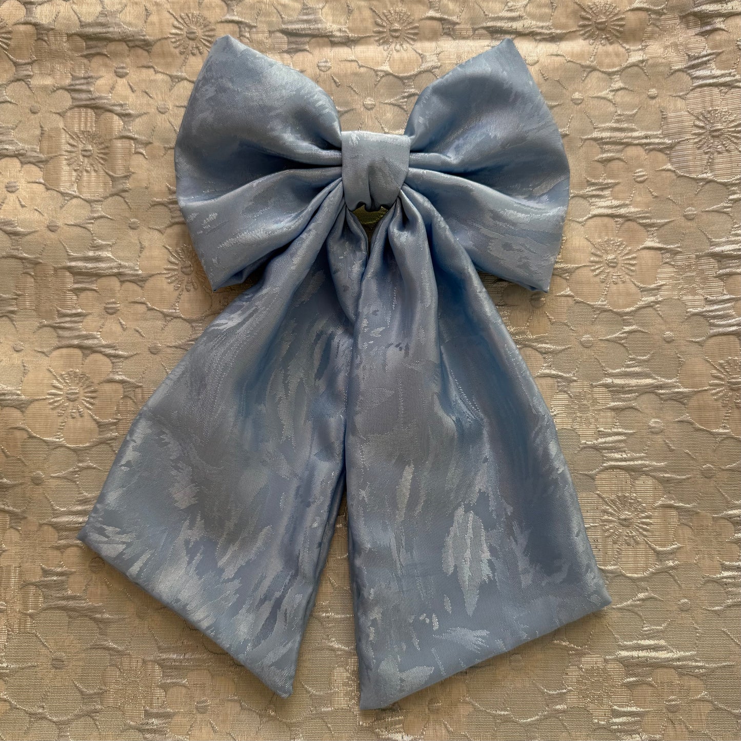 Baby Blue Satin Bow