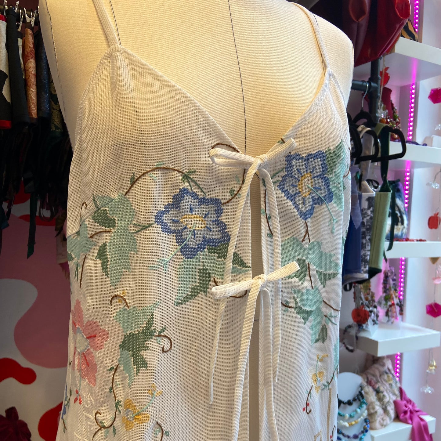 Flower Stitched Summer Top