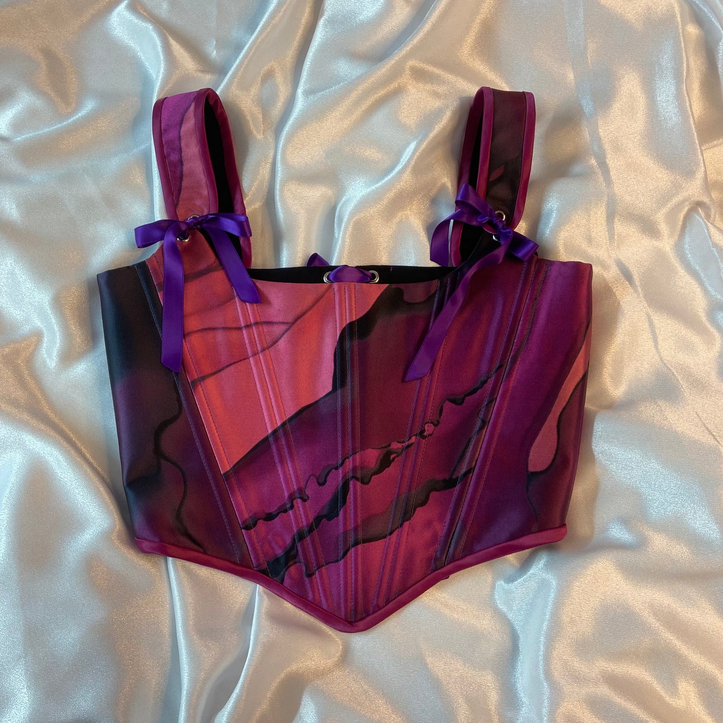 Fuchsia Waves Corset