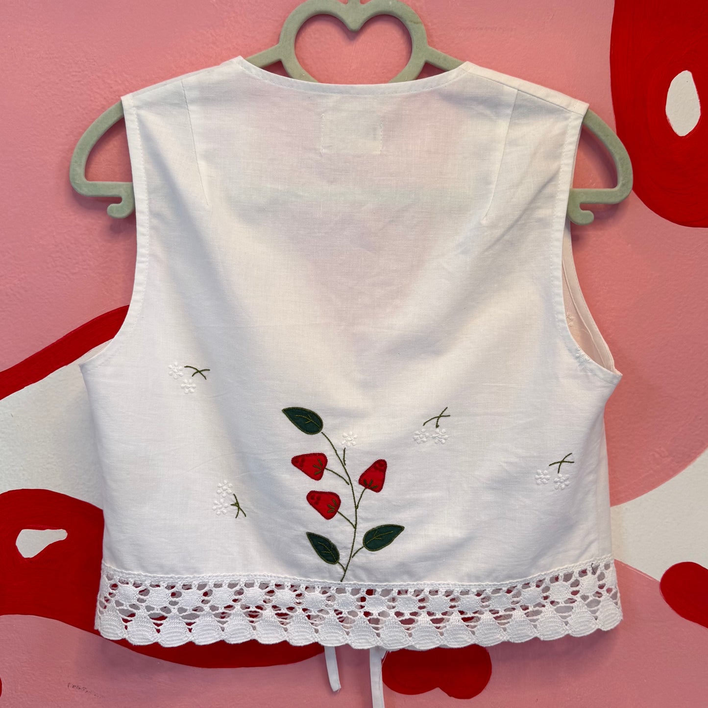 Strawberry Stitched Vest