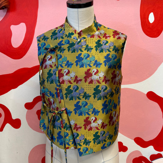Chinese Silk Asymmetrical Vest