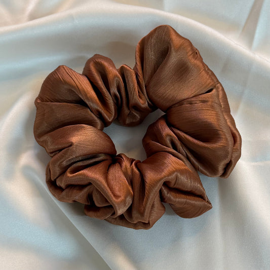 Golden Chiffon Scrunchy