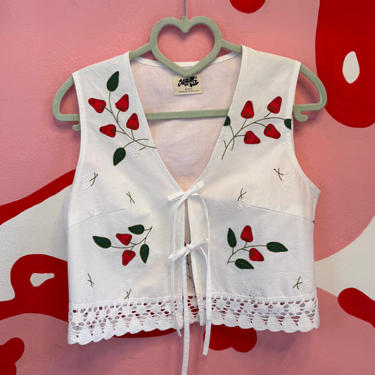 Strawberry Stitched Vest