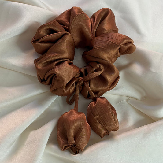 Chiffon Golden Tulip Scrunchy