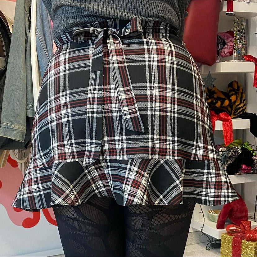 Plaid Wrap Skirt