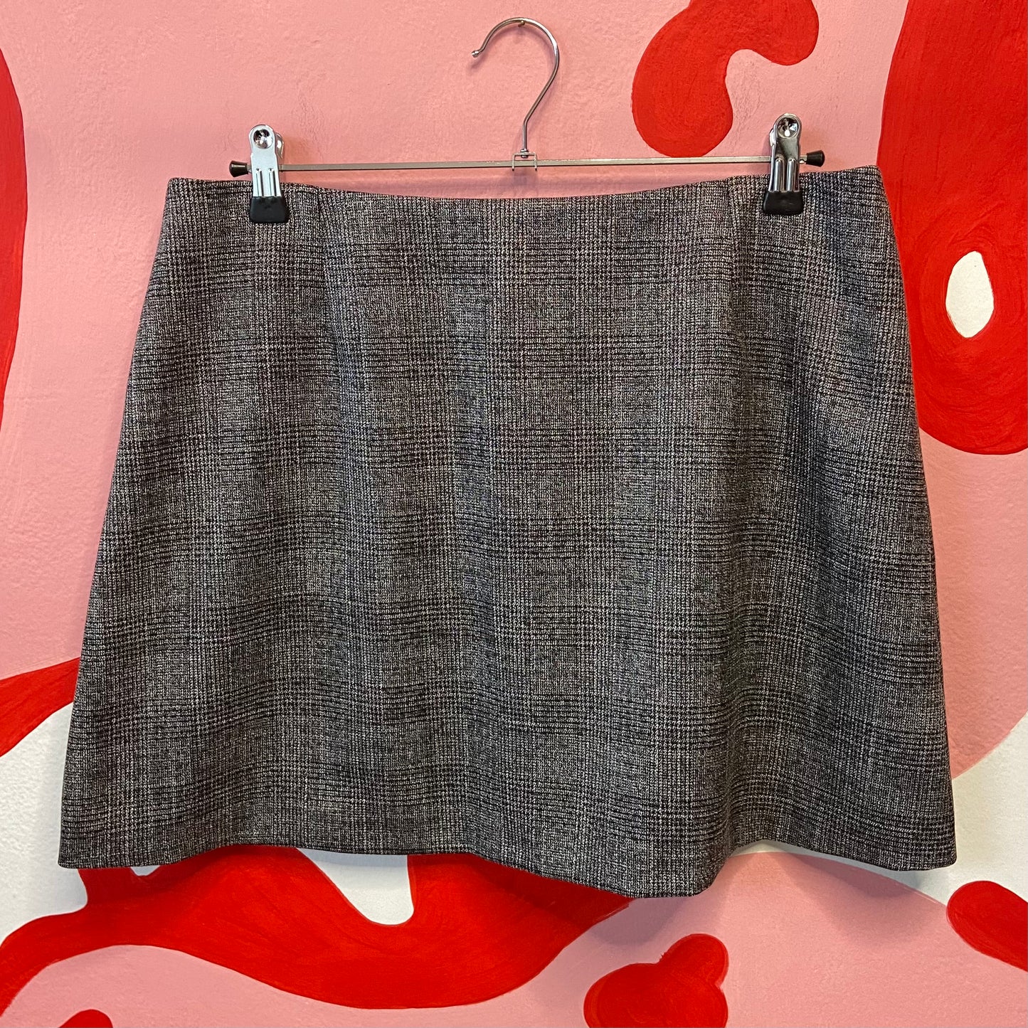 ‘Pink Sparkle’ Wool Mini Skirt