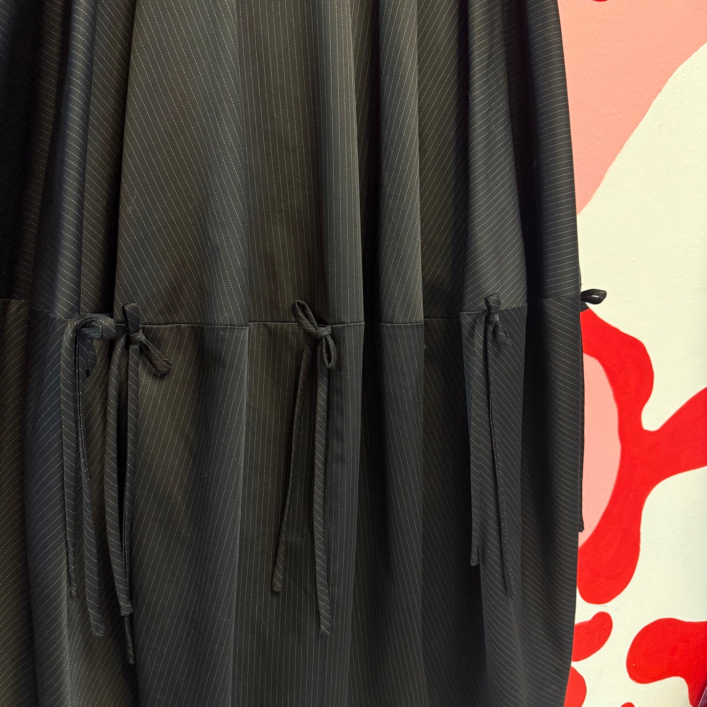 Black Striped Tulip Skirt