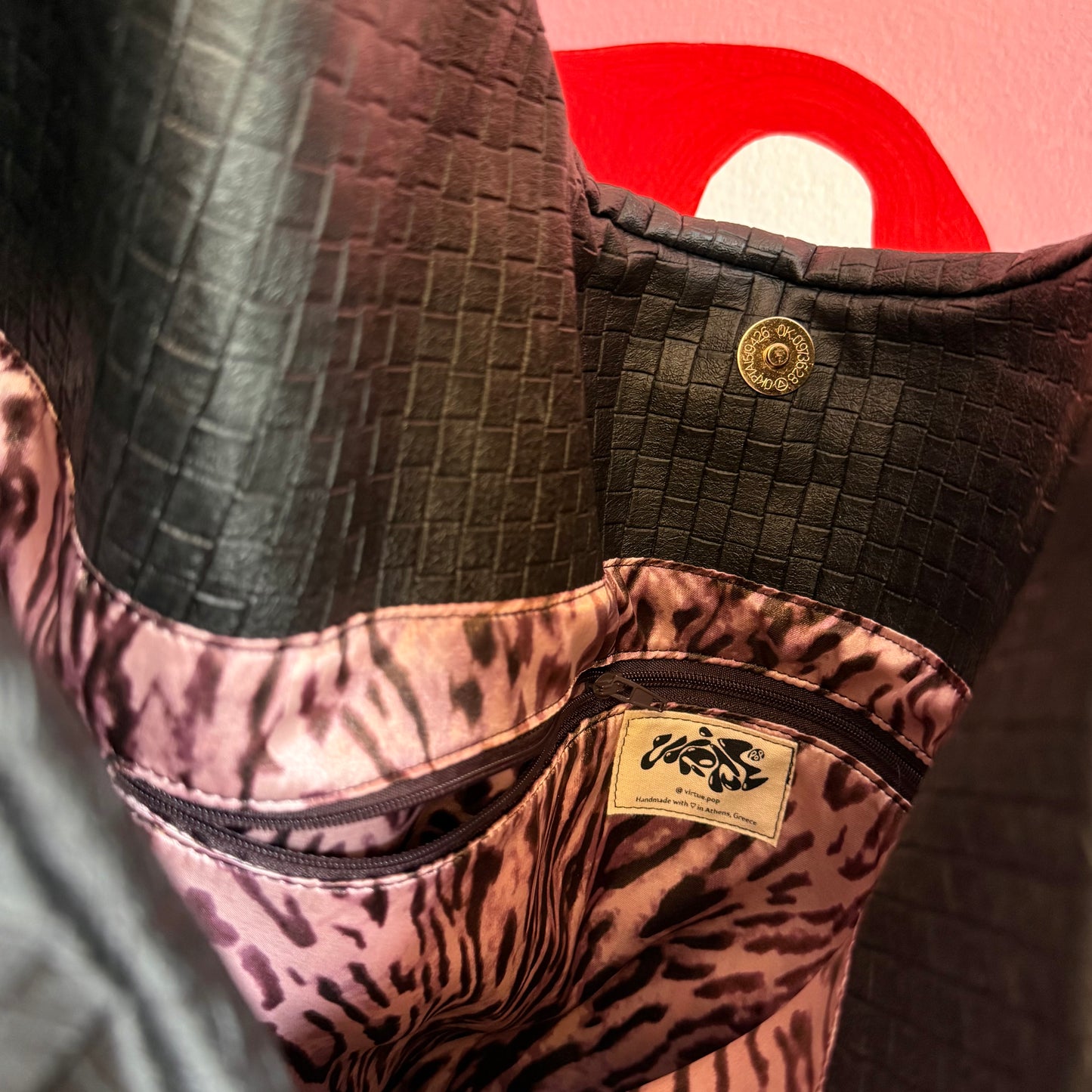 Oversized Checkered Bag