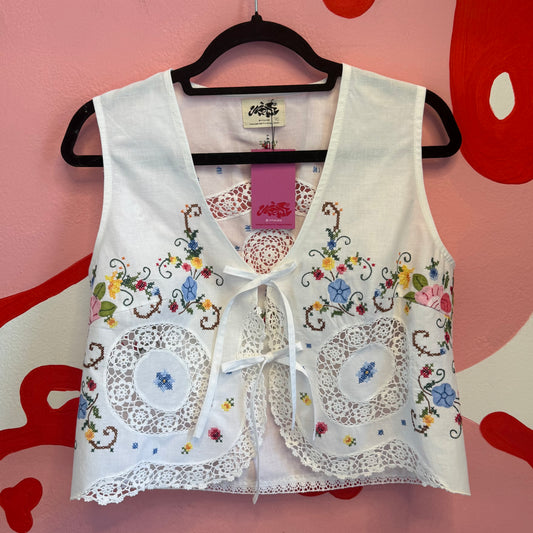 Flower Stitched Vest