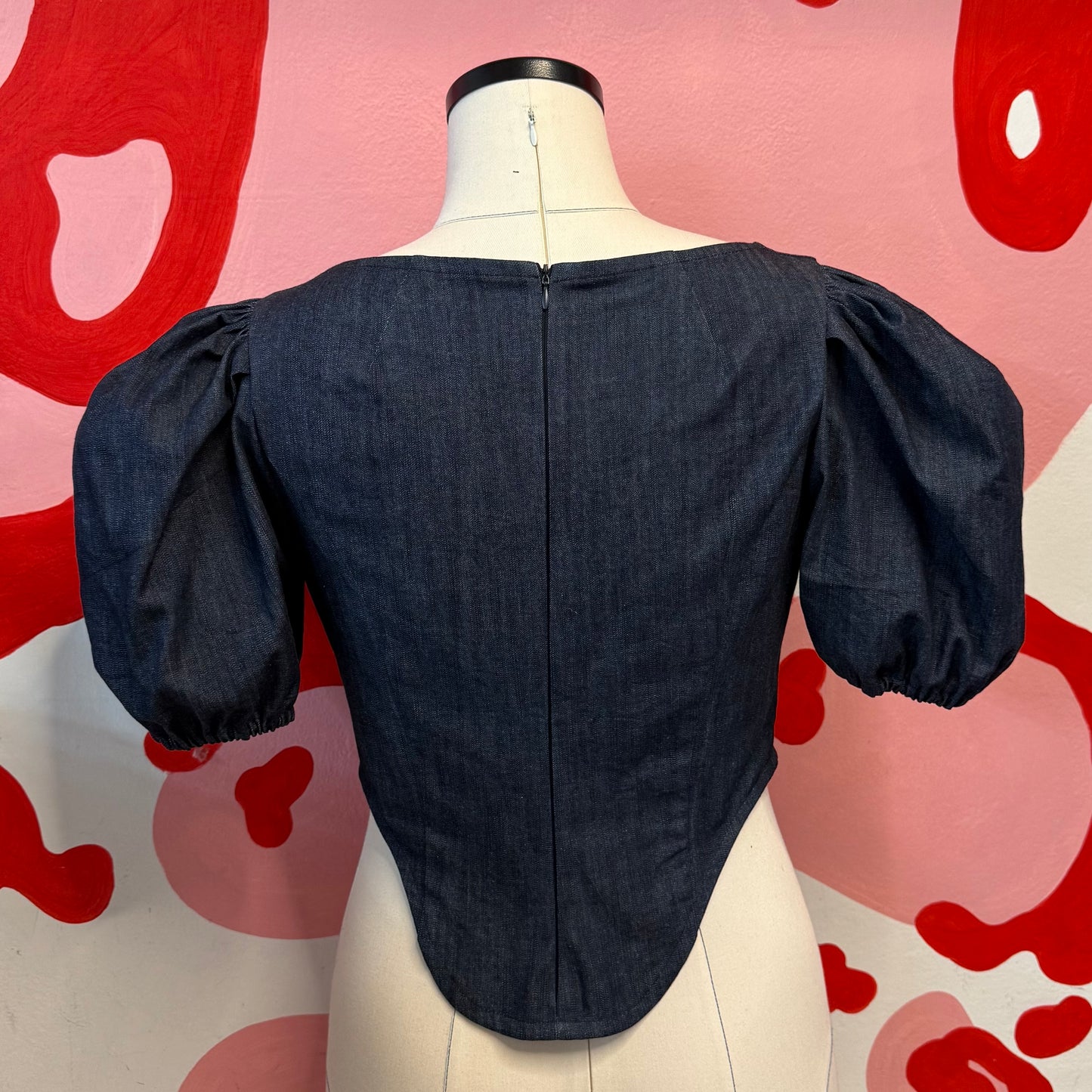 Beaded Denim Star Top