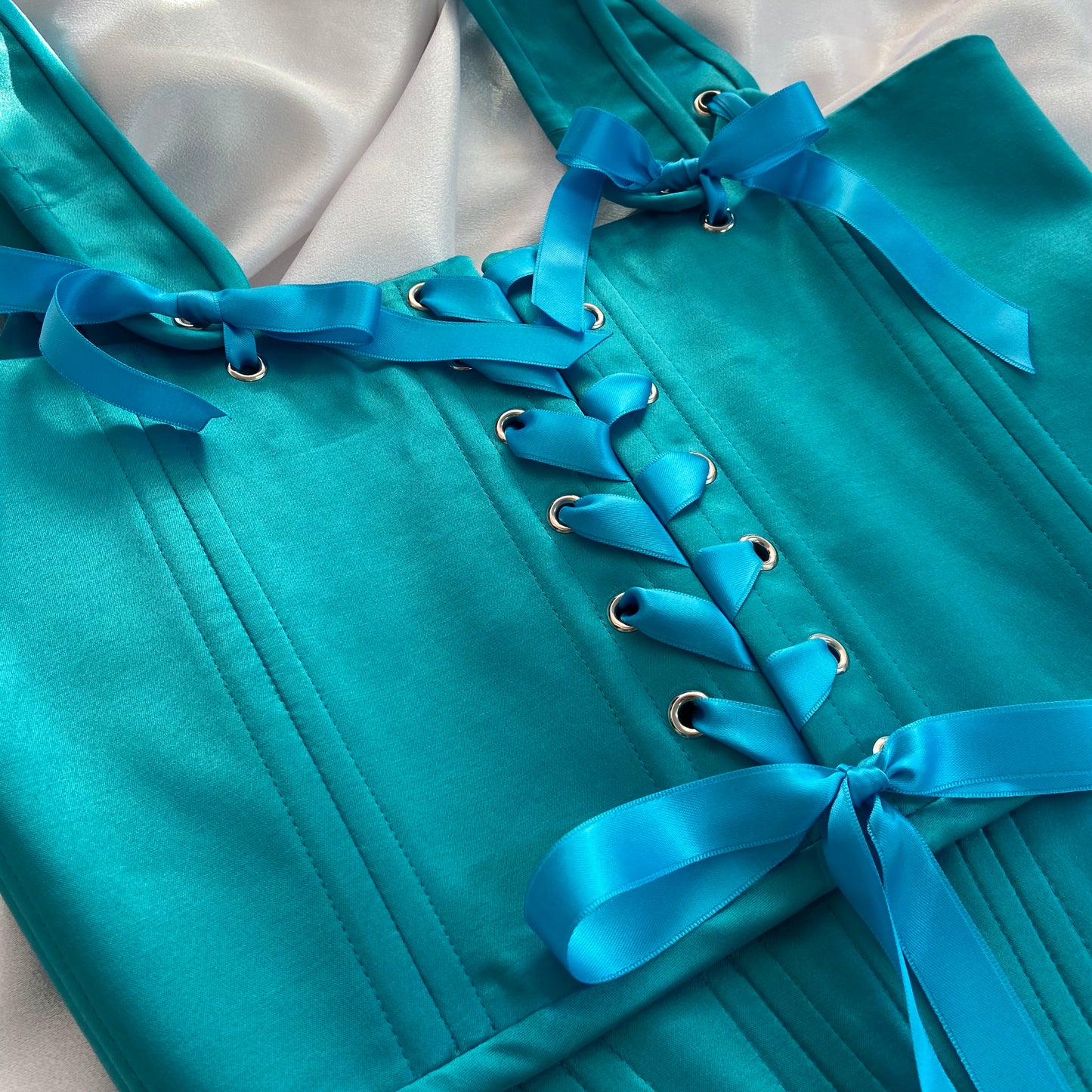 “The Birth of Venus” Blue Corset