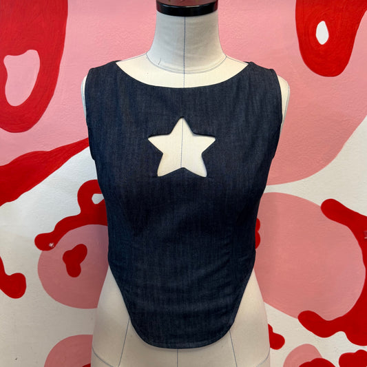 Denim Star Top