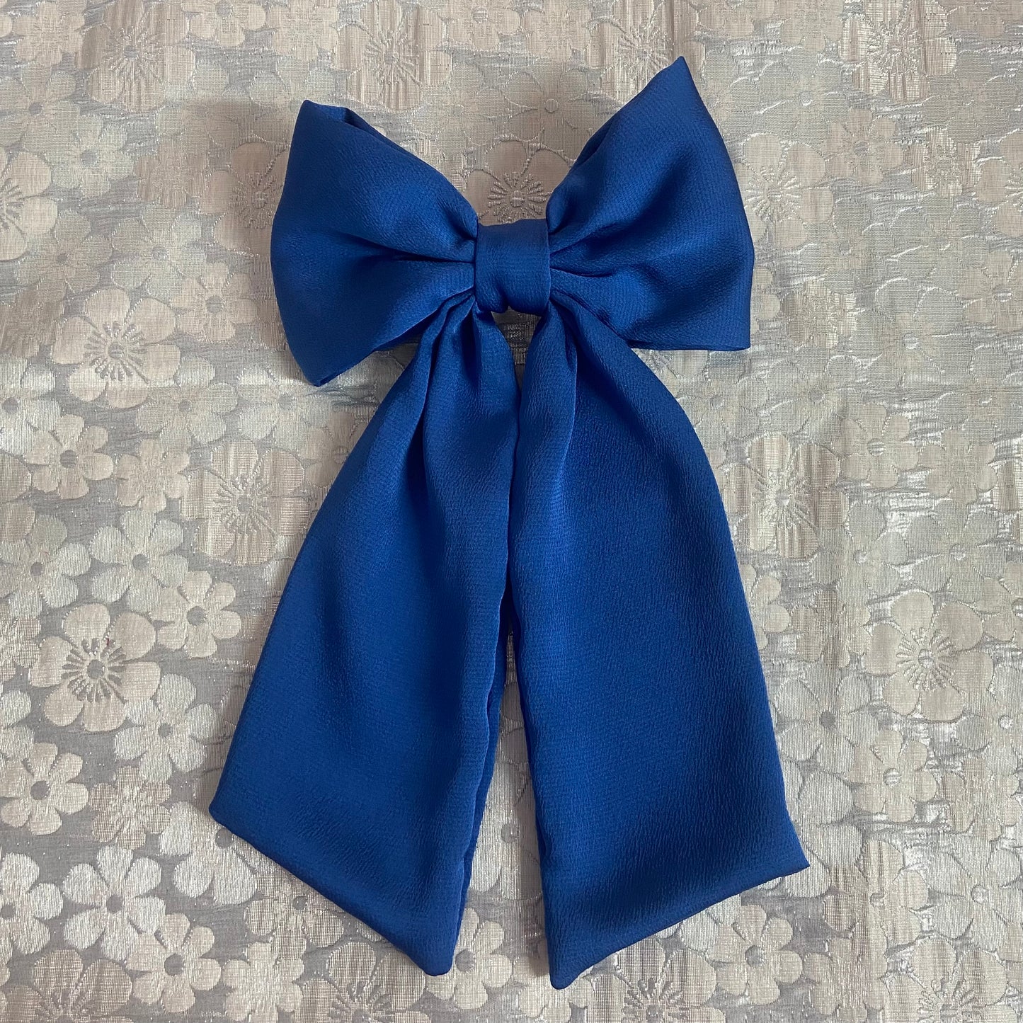 Blue Satin Bow